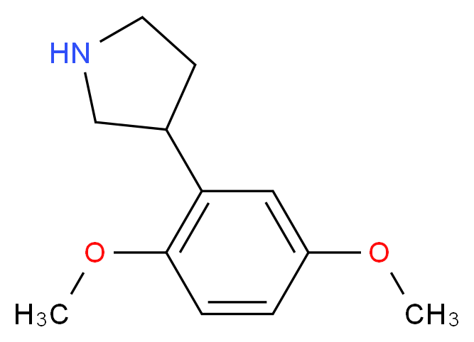 3-(2,5-dimethoxyphenyl)pyrrolidine_分子结构_CAS_938458-95-8