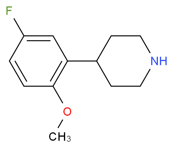 4-(5-fluoro-2-methoxyphenyl)piperidine_分子结构_CAS_255893-55-1