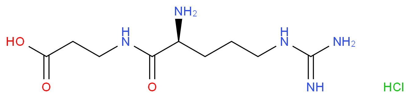 3-[(2S)-2-amino-5-carbamimidamidopentanamido]propanoic acid hydrochloride_分子结构_CAS_98957-79-0