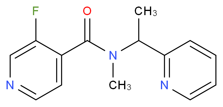3-fluoro-N-methyl-N-(1-pyridin-2-ylethyl)isonicotinamide_分子结构_CAS_)
