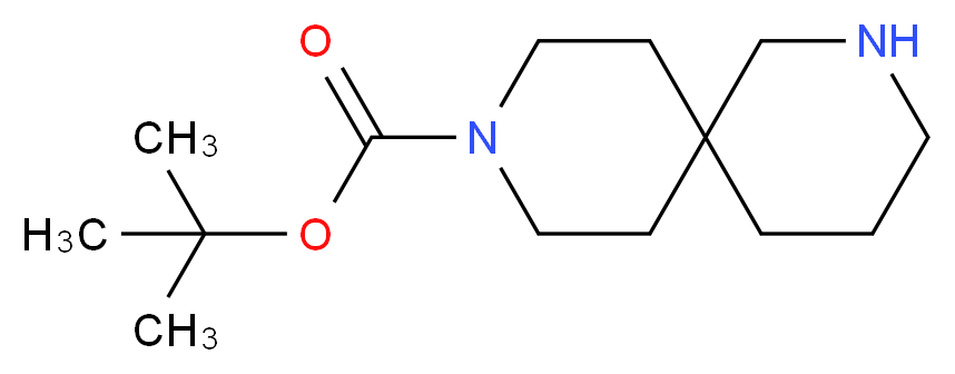 tert-butyl 2,9-diazaspiro[5.5]undecane-9-carboxylate_分子结构_CAS_1023595-19-8)