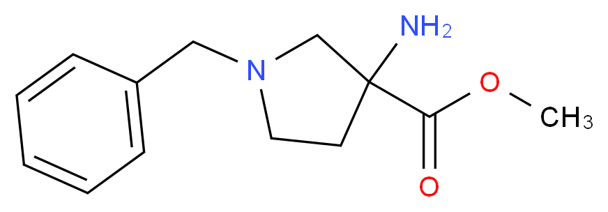 methyl 3-amino-1-benzylpyrrolidine-3-carboxylate_分子结构_CAS_145602-88-6)