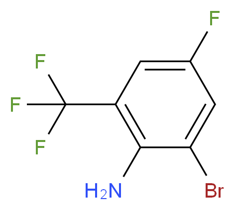 2-溴-4-氟-6-(三氟甲基)苯胺_分子结构_CAS_875664-27-0)