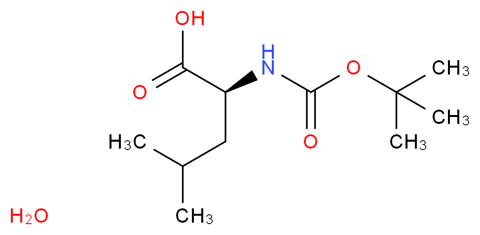 (2S)-2-{[(tert-butoxy)carbonyl]amino}-4-methylpentanoic acid hydrate_分子结构_CAS_13139-15-6