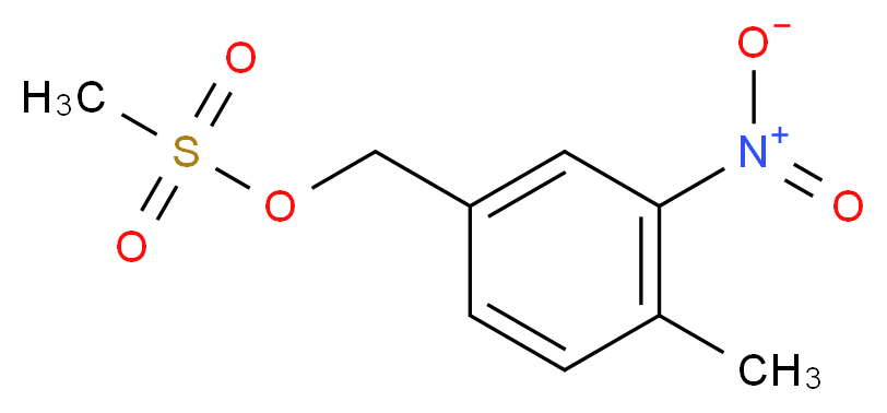 4-METHYL-3-NITROBENZYL METHANESULFONATE_分子结构_CAS_348165-80-0)