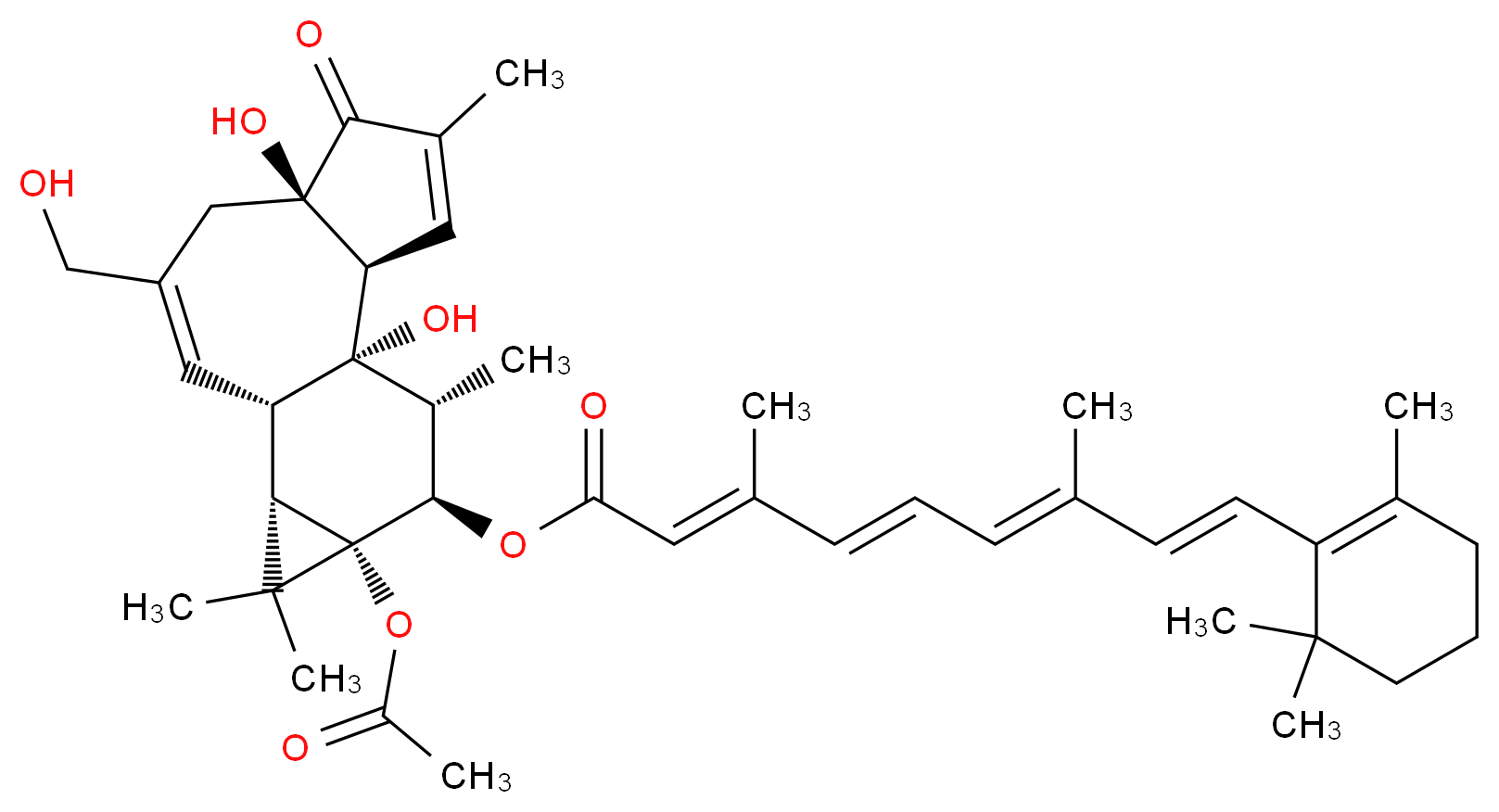 Phorbol 12-retinoate 13-acetate_分子结构_CAS_80188-99-4)
