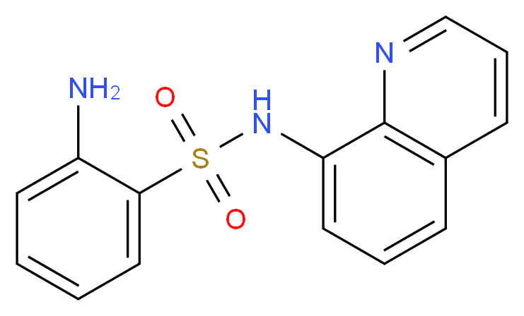 2-amino-N-(quinolin-8-yl)benzene-1-sulfonamide_分子结构_CAS_16082-64-7