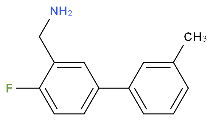 (4-Fluoro-3'-methyl[1,1'-biphenyl]-3-yl)-methanamine_分子结构_CAS_)