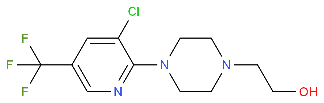 2-{4-[3-chloro-5-(trifluoromethyl)pyridin-2-yl]piperazin-1-yl}ethan-1-ol_分子结构_CAS_215434-40-5