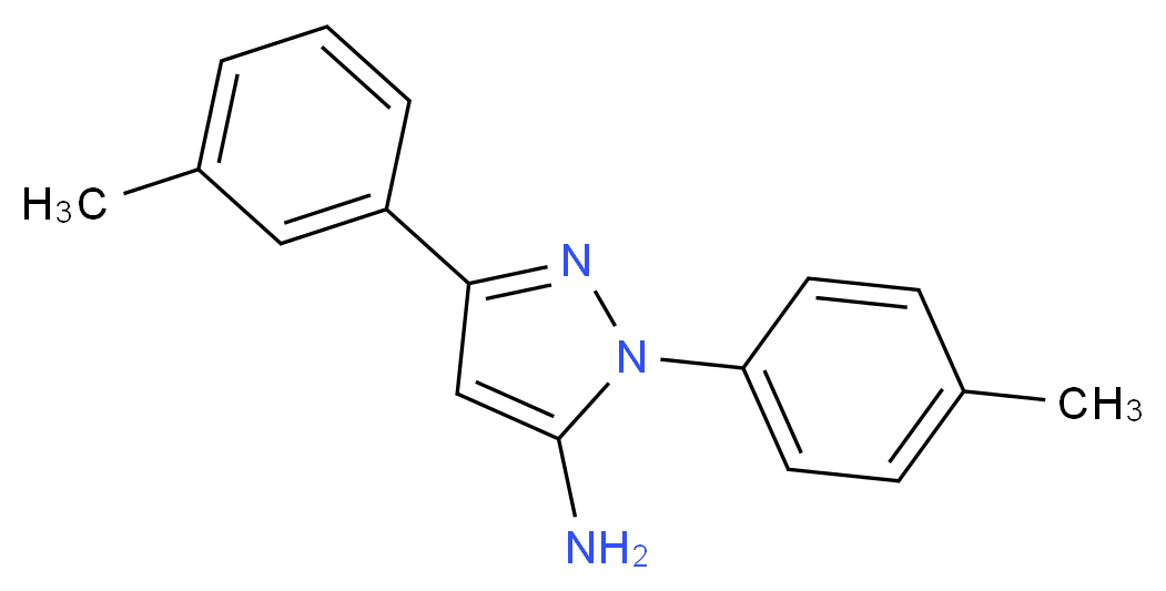 3-(3-methylphenyl)-1-(4-methylphenyl)-1H-pyrazol-5-amine_分子结构_CAS_618092-88-9)