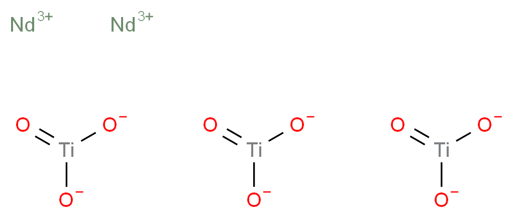 dineodymium(3+) ion tris(oxotitaniumbis(olate))_分子结构_CAS_12058-94-5