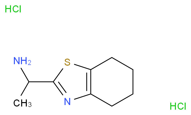 [1-(4,5,6,7-Tetrahydro-1,3-benzothiazol-2-yl)-ethyl]amine dihydrochloride_分子结构_CAS_)