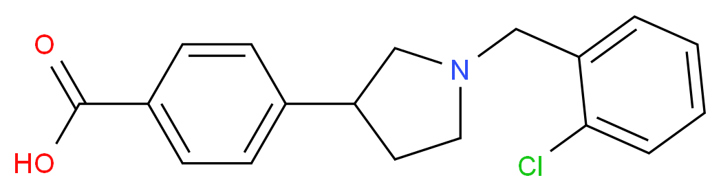 4-[1-(2-chlorobenzyl)-3-pyrrolidinyl]benzoic acid_分子结构_CAS_)