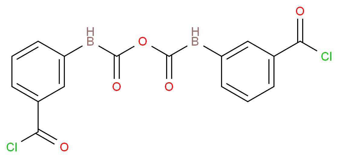 {[3-(carbonochloridoyl)phenyl]boranyl}carbonyl [3-(carbonochloridoyl)phenyl]boranecarboxylate_分子结构_CAS_332154-58-2