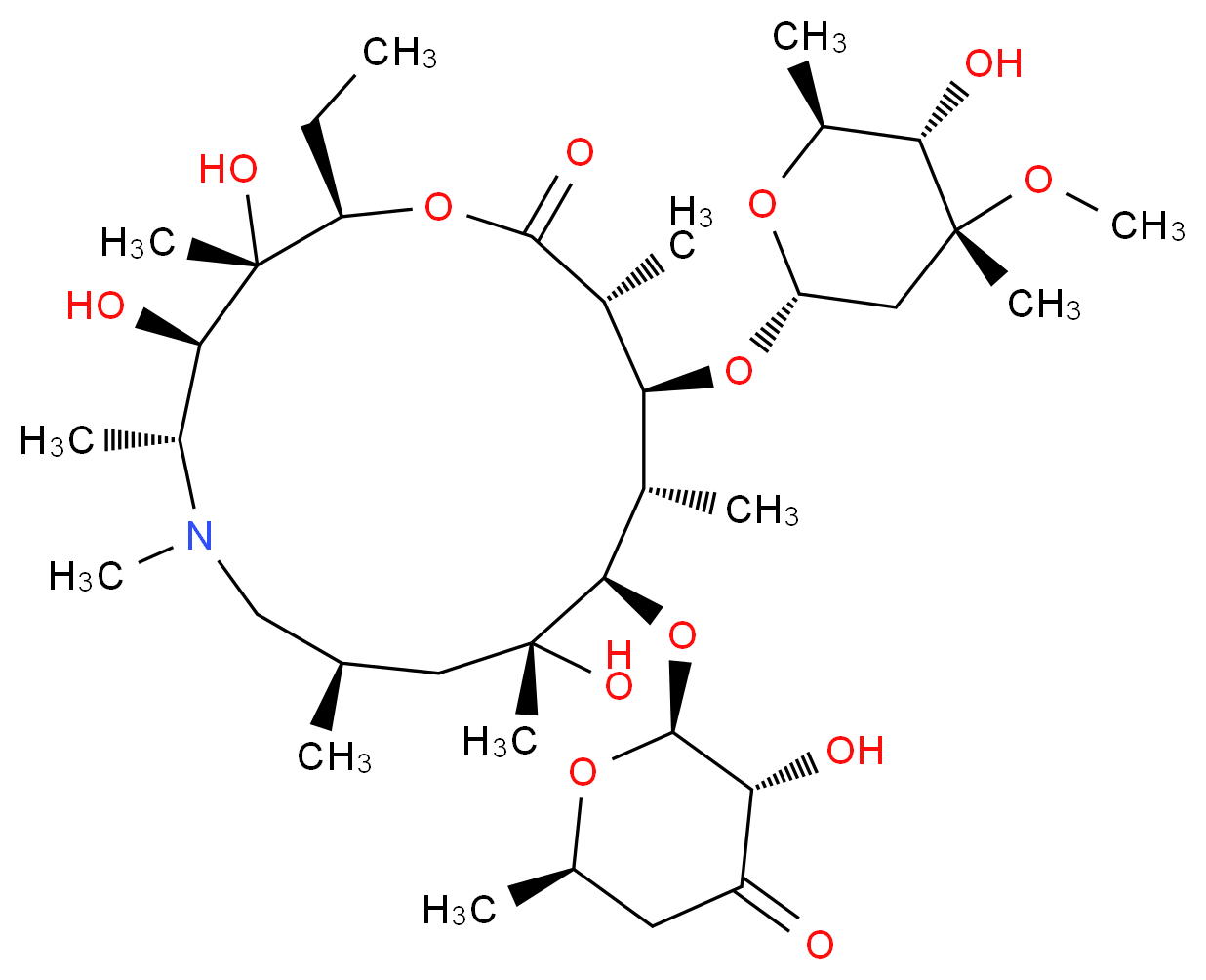 3'-Des(dimethylamino)-3'-keto Azithromycin_分子结构_CAS_612069-25-7)