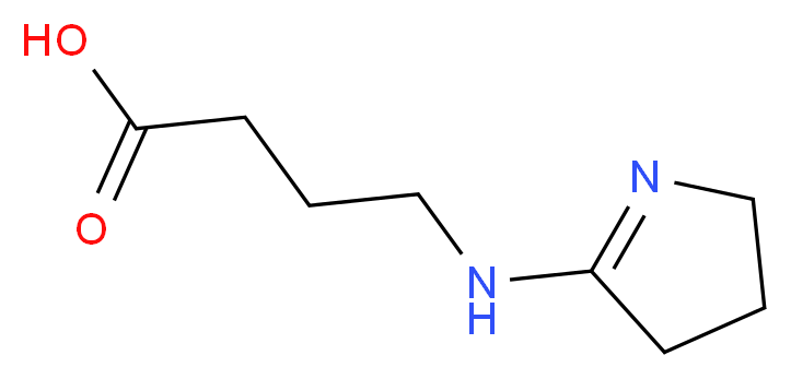 4-(3,4-dihydro-2H-pyrrol-5-ylamino)butanoic acid_分子结构_CAS_91417-81-1)