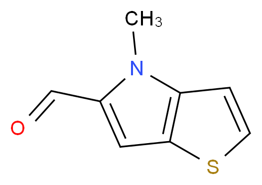 4-methyl-4H-thieno[3,2-b]pyrrole-5-carbaldehyde_分子结构_CAS_121933-60-6