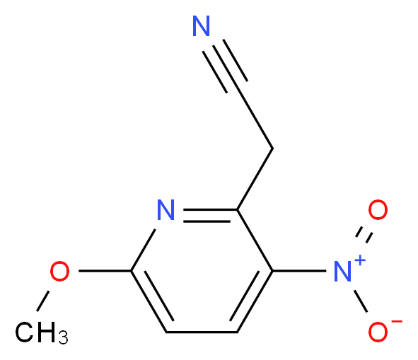 2-(3-nitro-6-methoxypyrid-2-yl)acetonitrile_分子结构_CAS_111795-99-4)