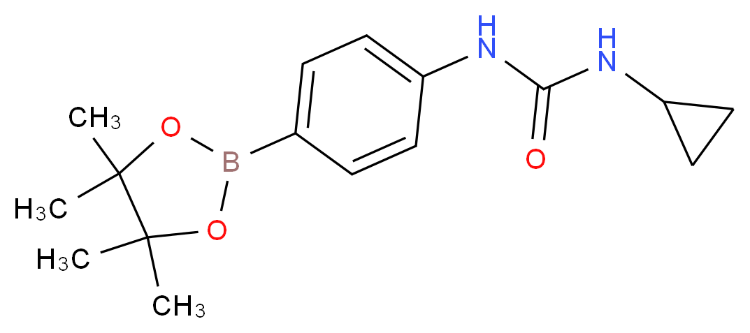4-[(Cyclopropylcarbamoyl)amino]benzeneboronic acid, pinacol ester 97%_分子结构_CAS_874297-79-7)