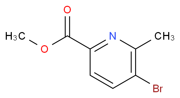 Methyl 5-bromo-6-methylpicolinate_分子结构_CAS_1215860-20-0)