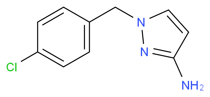 1-(4-Chlorobenzyl)-1H-pyrazol-3-amine_分子结构_CAS_)