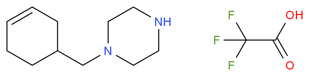 1-(cyclohex-3-en-1-ylmethyl)piperazine; trifluoroacetic acid_分子结构_CAS_436099-82-0