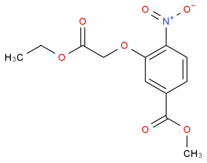 Methyl 3-(2-ethoxy-2-oxoethoxy)-4-nitrobenzoate_分子结构_CAS_214848-28-9)