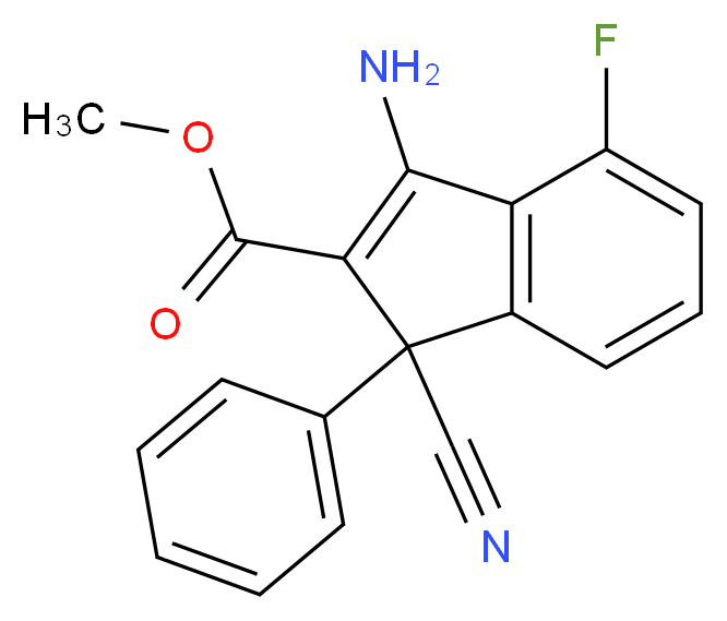 Methyl 3-amino-1-cyano-4-fluoro-1-phenyl-1H-indene-2-carboxylate_分子结构_CAS_)