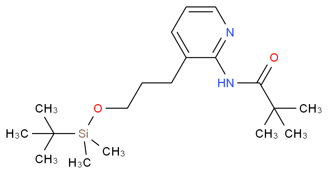 N-(3-(3-(tert-Butyldimethylsilyloxy)propyl)-pyridin-2-yl)pivalamide_分子结构_CAS_)