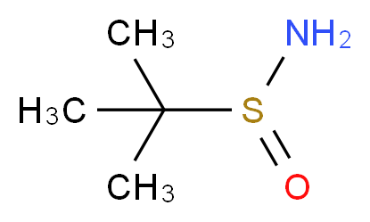 (R)-(+)-2-甲基-2-丙烷磺酰亚氨_分子结构_CAS_196929-78-9)