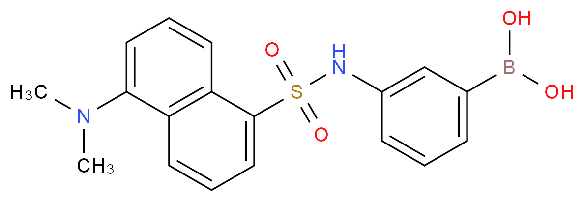 {3-[5-(dimethylamino)naphthalene-1-sulfonamido]phenyl}boronic acid_分子结构_CAS_75806-94-9