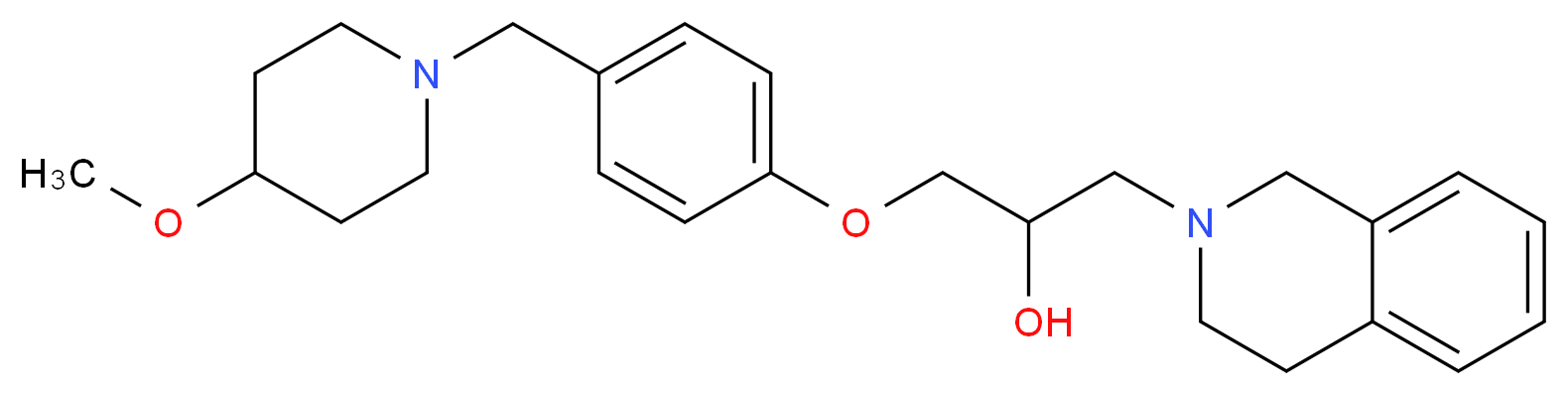 1-(3,4-dihydro-2(1H)-isoquinolinyl)-3-{4-[(4-methoxy-1-piperidinyl)methyl]phenoxy}-2-propanol_分子结构_CAS_)
