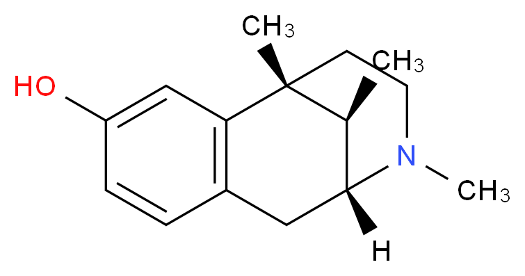 (1R,9R,13R)-1,10,13-trimethyl-10-azatricyclo[7.3.1.0<sup>2</sup>,<sup>7</sup>]trideca-2(7),3,5-trien-4-ol_分子结构_CAS_3734-52-9