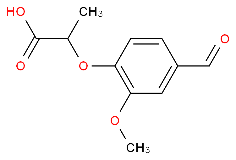 2-(4-formyl-2-methoxyphenoxy)propanoic acid_分子结构_CAS_51264-79-0)