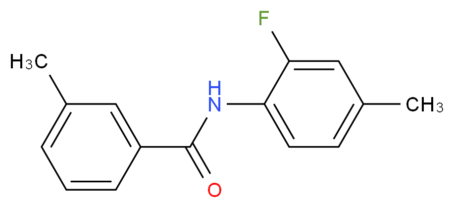 N-(2-fluoro-4-methylphenyl)-3-methylbenzamide_分子结构_CAS_1038042-42-0