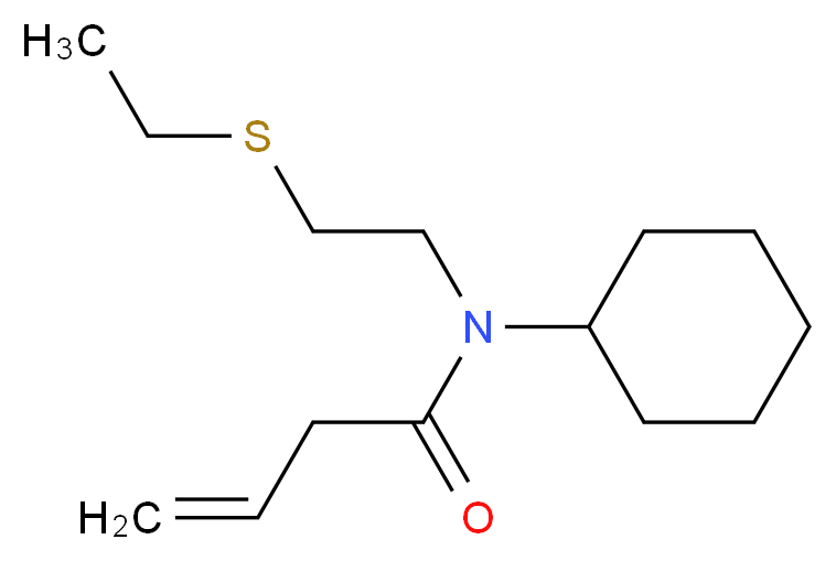 N-cyclohexyl-N-[2-(ethylthio)ethyl]but-3-enamide_分子结构_CAS_)