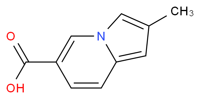 2-Methylindolizine-6-carboxylic acid 97%_分子结构_CAS_256935-78-1)