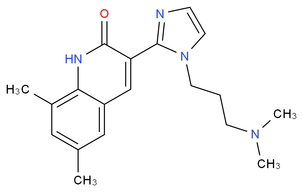 3-{1-[3-(dimethylamino)propyl]-1H-imidazol-2-yl}-6,8-dimethylquinolin-2(1H)-one_分子结构_CAS_)