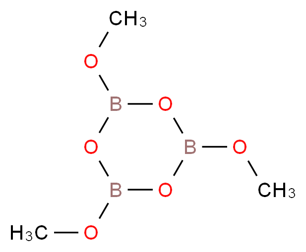 trimethoxy-1,3,5,2,4,6-trioxatriborinane_分子结构_CAS_102-24-9