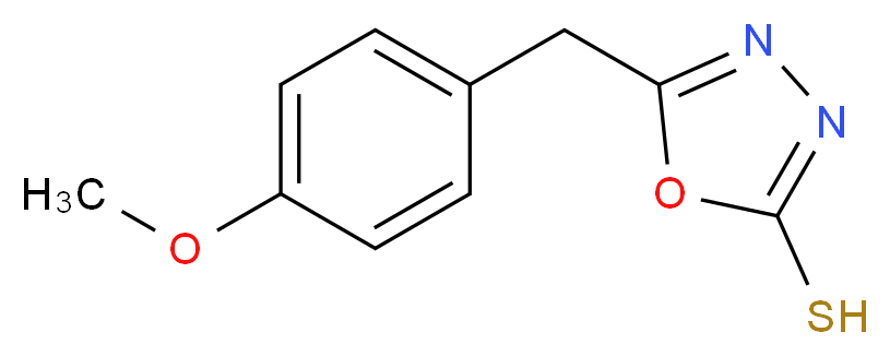 5-[(4-methoxyphenyl)methyl]-1,3,4-oxadiazole-2-thiol_分子结构_CAS_93073-37-1