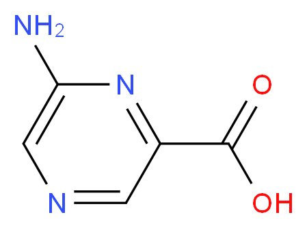6-aminopyrazine-2-carboxylic acid_分子结构_CAS_61442-38-4