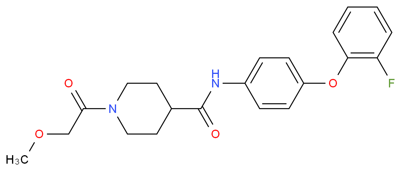 N-[4-(2-fluorophenoxy)phenyl]-1-(methoxyacetyl)-4-piperidinecarboxamide_分子结构_CAS_)
