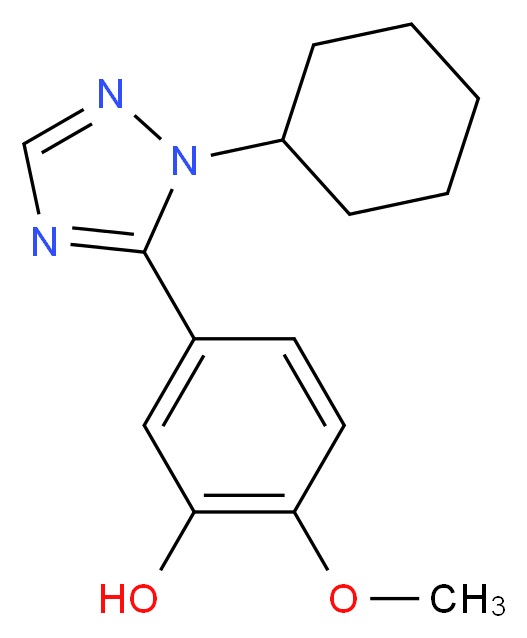 5-(1-cyclohexyl-1H-1,2,4-triazol-5-yl)-2-methoxyphenol_分子结构_CAS_)