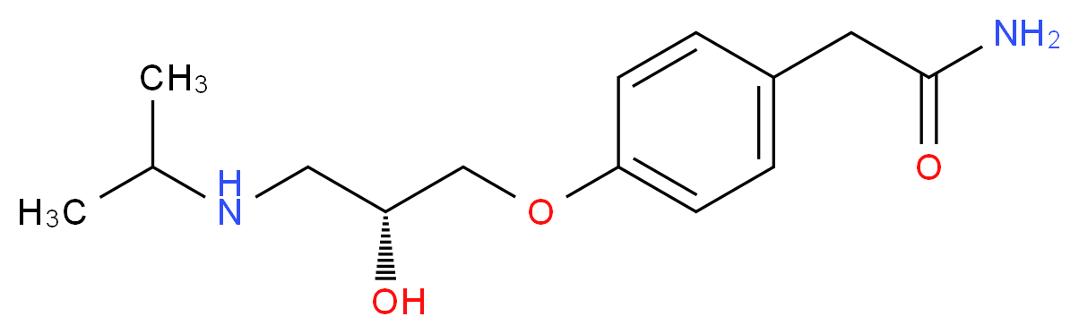 2-{4-[(2R)-2-hydroxy-3-[(propan-2-yl)amino]propoxy]phenyl}acetamide_分子结构_CAS_56715-13-0