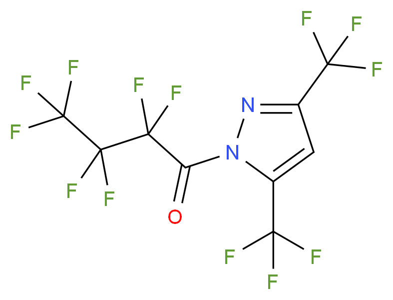 3,5-Bis(trifluoromethyl)-1-(heptafluorobutyryl)pyrazole_分子结构_CAS_)