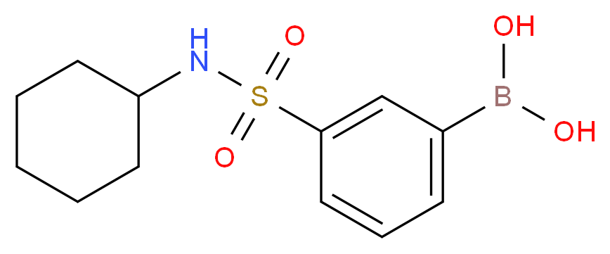 [3-(cyclohexylsulfamoyl)phenyl]boronic acid_分子结构_CAS_871329-79-2