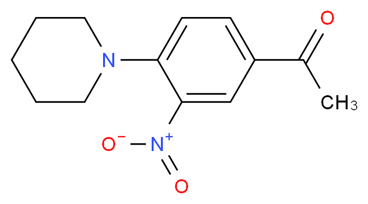 1-(3-Nitro-4-piperidinophenyl)-1-ethanone_分子结构_CAS_30877-80-6)