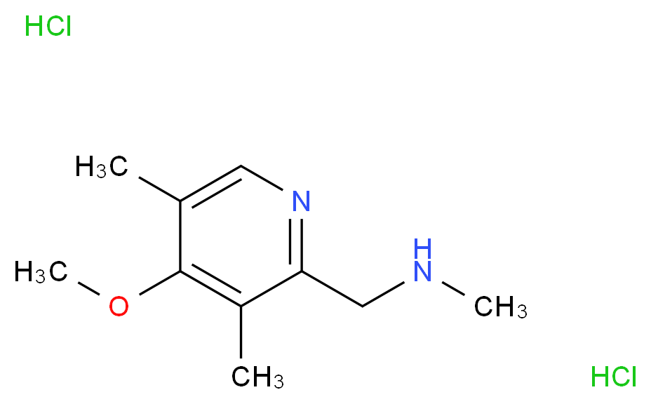 [(4-Methoxy-3,5-dimethylpyridin-2-yl)methyl]-methylamine dihydrochloride_分子结构_CAS_945983-90-4)