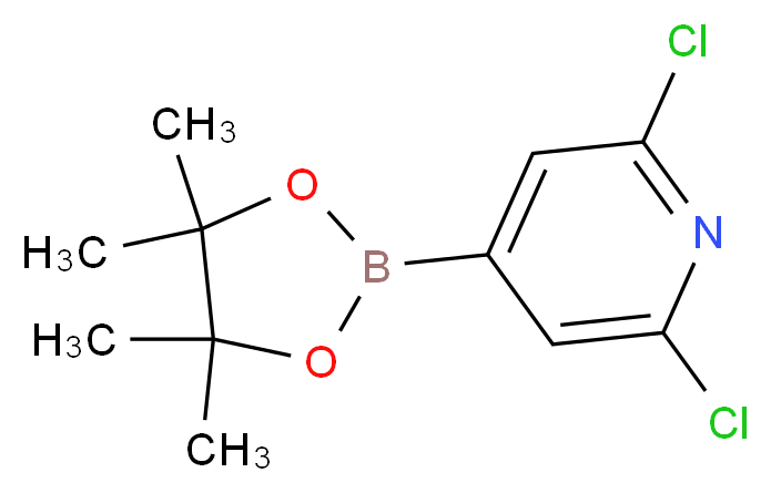 2,6-Dichloropyridinyl-4-boronic acid pinacol ester_分子结构_CAS_408492-27-3)