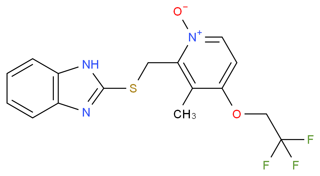 2-[(1H-1,3-benzodiazol-2-ylsulfanyl)methyl]-3-methyl-4-(2,2,2-trifluoroethoxy)pyridin-1-ium-1-olate_分子结构_CAS_163119-30-0